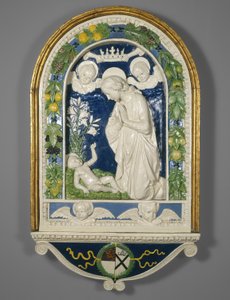 Tilbedelse av barnet, etter 1477 (glasert terrakotta)